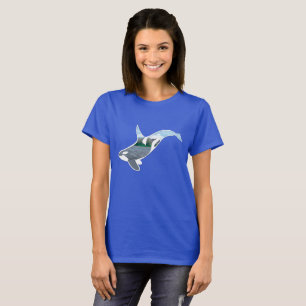 La camiseta oscura de las mujeres de la