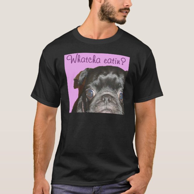 La camiseta oscura de los hombres de Whatcha Eatin (Anverso)
