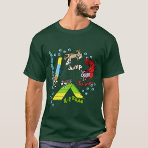 La camiseta oscura del niño de la agilidad del