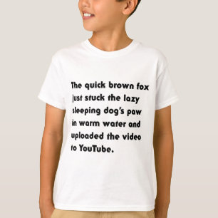 La Camiseta Pangrama del Zorro Marrón Rápido Acaba