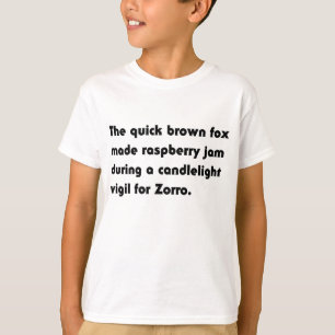 La Camiseta Pangrama del Zorro Marrón Rápido Hizo