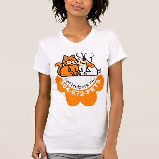 La camiseta para mujer del ayudante del mascota