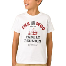 La camiseta para niños de la reunión familiar de W