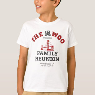 La camiseta para niños de la reunión familiar de W