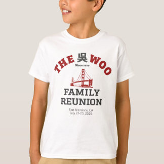 La camiseta para niños de la reunión familiar de W