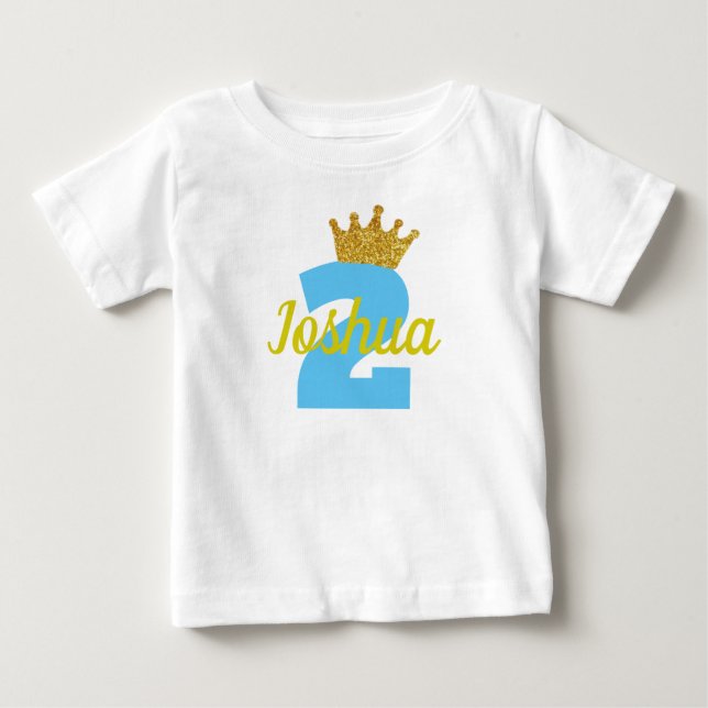 La camiseta personalizada de segundo cumpleaños de (Anverso)