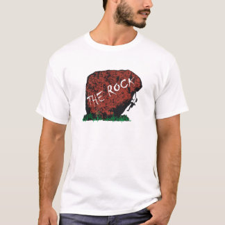 La camiseta que sube libre de la roca