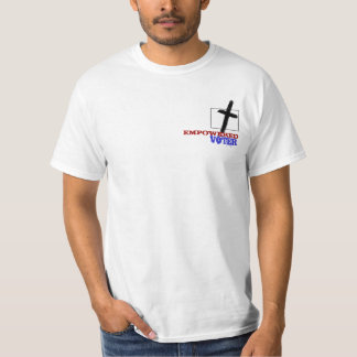 La camiseta religiosa de la libertad ruega y vota
