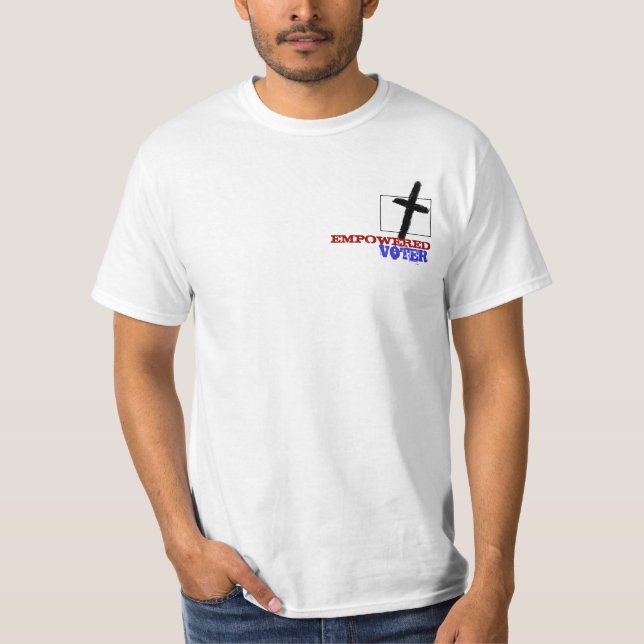 La camiseta religiosa de la libertad ruega y vota (Anverso)