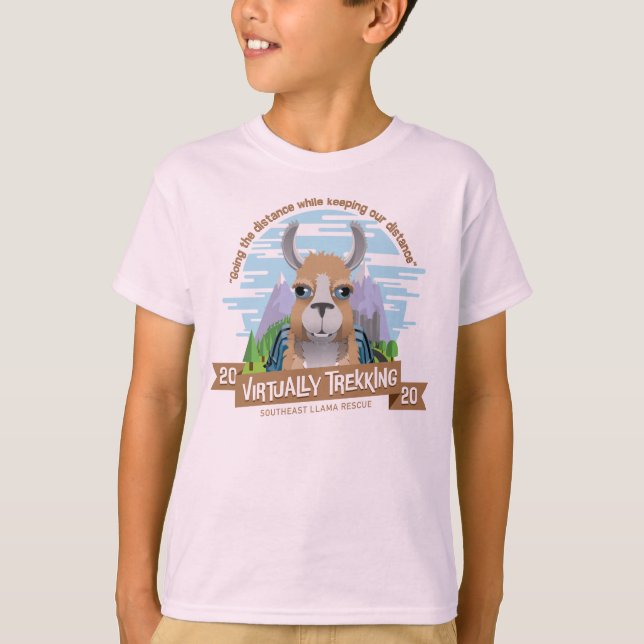La camiseta rosa del chico de caminata virtual (Anverso)