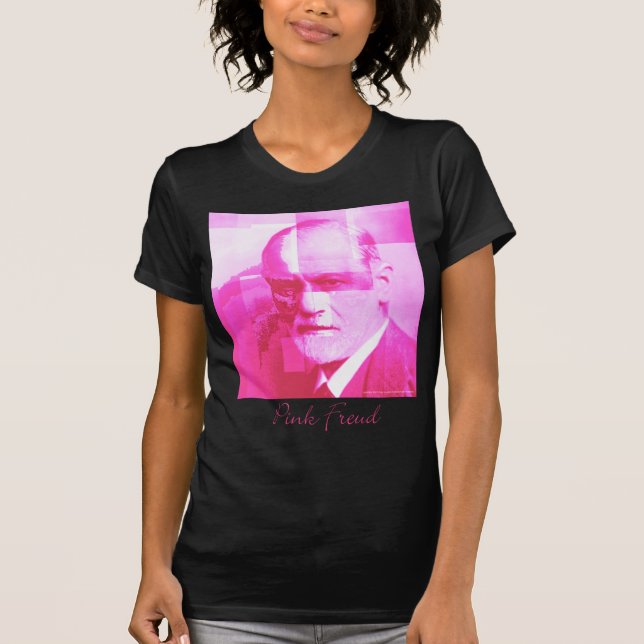 La camiseta rosada original de Freud_Black (Anverso)