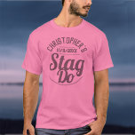 La camiseta Stag Do del hombre<br><div class="desc">Para celebrar un Stag Do. ¡Diseñado para alguien que está teniendo un "Stag Do"! Camiseta masculina con la fecha de la celebración. Camisa Stag Do. Añadir el nombre de la persona cuyo fiesta es. Camiseta del Fiesta Stag Do Celebration.</div>
