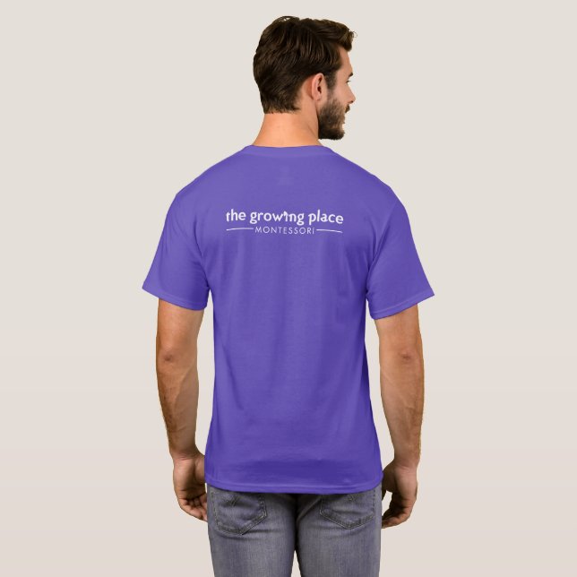 La camiseta unisex de Montessori del lugar de (Reverso completo)