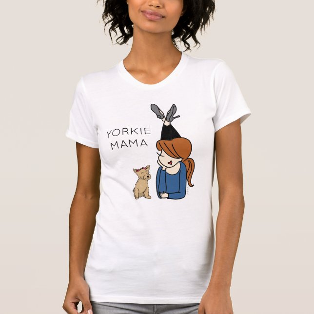 La camiseta Yorkie Mama Personalizada (Anverso)