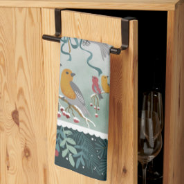 La Canción de Invierno de la Tierra Toallas de Coc