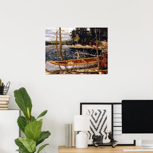 La canoa, el arte perfecto de Tom Thomson, (Oficina en casa)