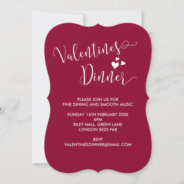 La caprichosa invitación de San Valentín (Anverso)