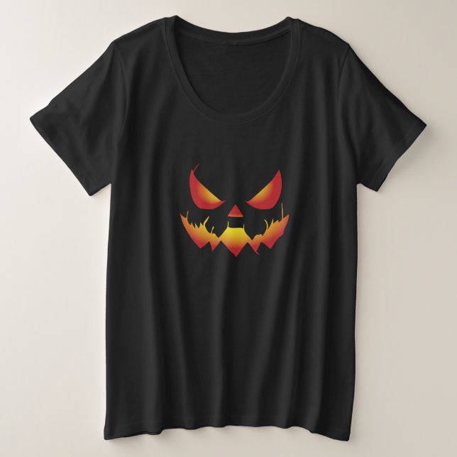 La cara de la calabaza de Halloween espumosa en el (Anverso del diseño)
