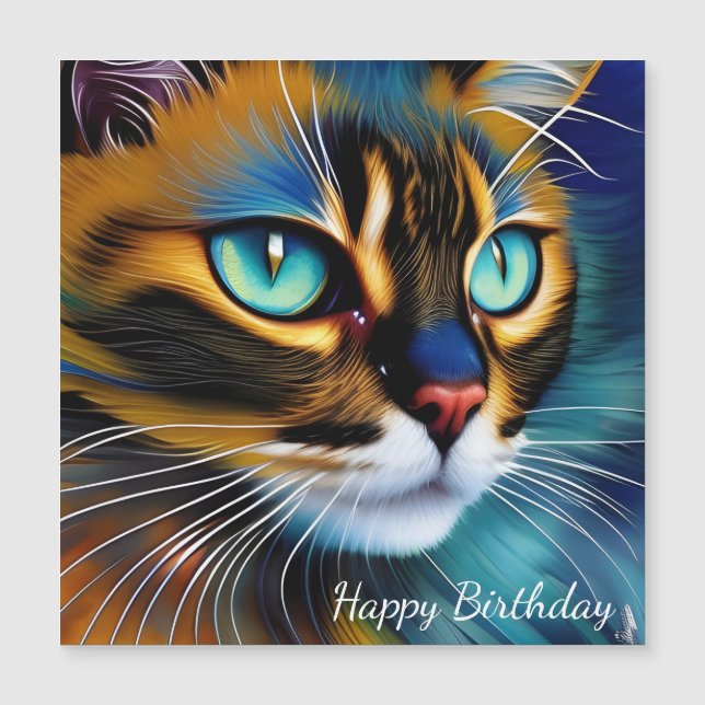 La cara de un lindo Lynx punto Siamese (Anverso)