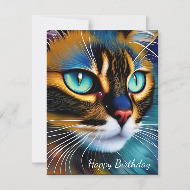 La cara de un lindo Lynx punto Siamese (Anverso)