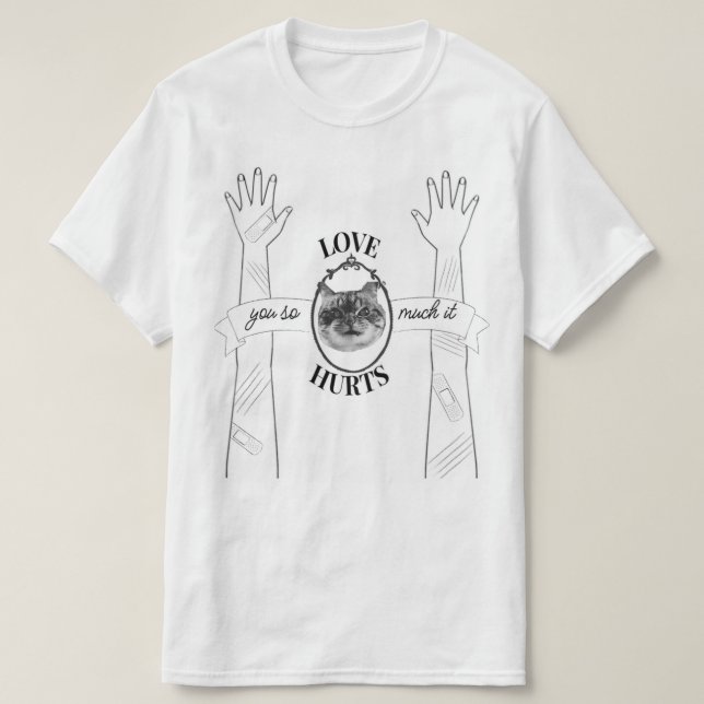 La cara enojada de tu gato en la camisa (Diseño del anverso)