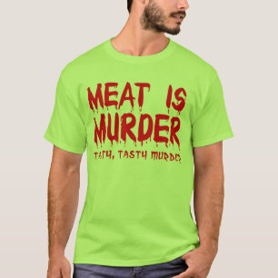 La Carne es Asesinato Camiseta Divertida Humor