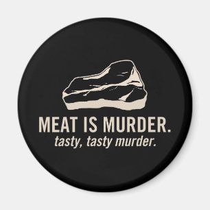 La carne es asesinato. Imán sabroso, sabroso del