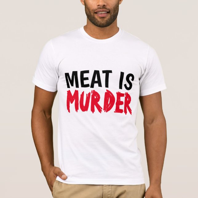 LA CARNE ES Camisetas ASESINADAS (Anverso)