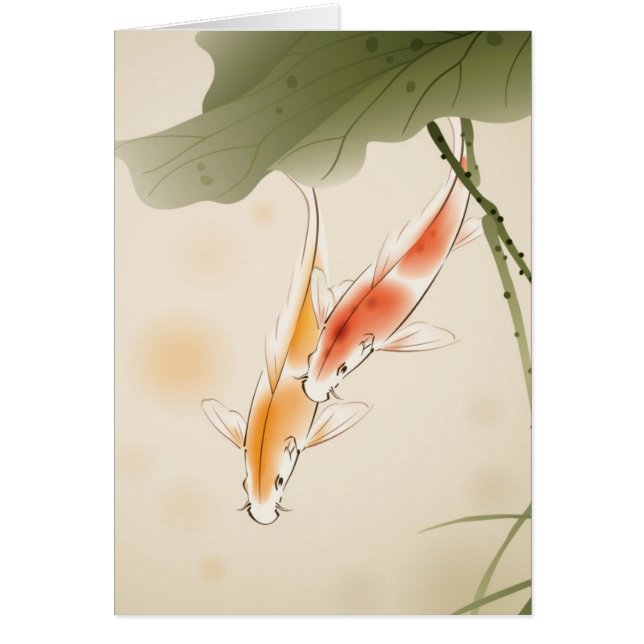 La carpa japonesa pesca la natación en la charca (Frente)