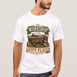 La carpintería es mi lugar feliz Camiseta de carpi