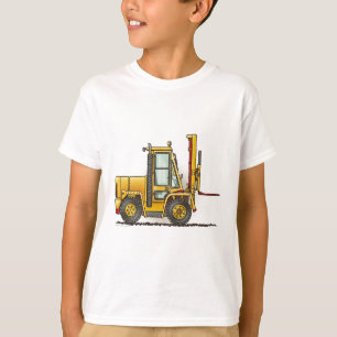 La carretilla elevadora embroma la camiseta