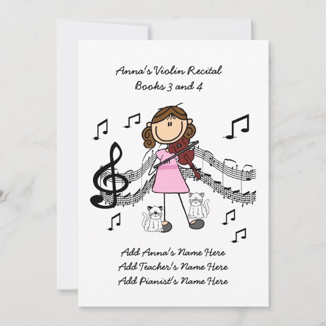 La carta de invitación a Anna al violín (Anverso)