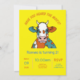 La carta de invitación al cumpleaños de Moos