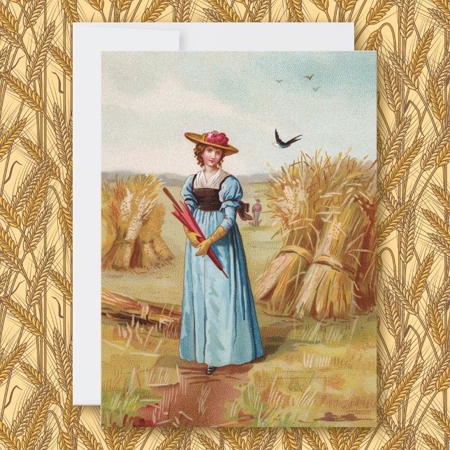 La carta de la mujer en el campo de rueda (Subido por el creador)