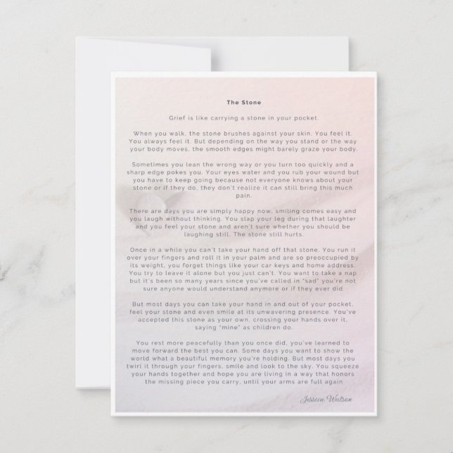 La carta de piedra de tamaño completo para el dolo (Anverso)