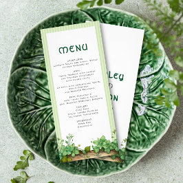 La carta del menú boda irlandés Greenery St. Patri