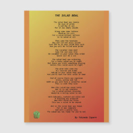 La carta magnética del tazón de ensalada