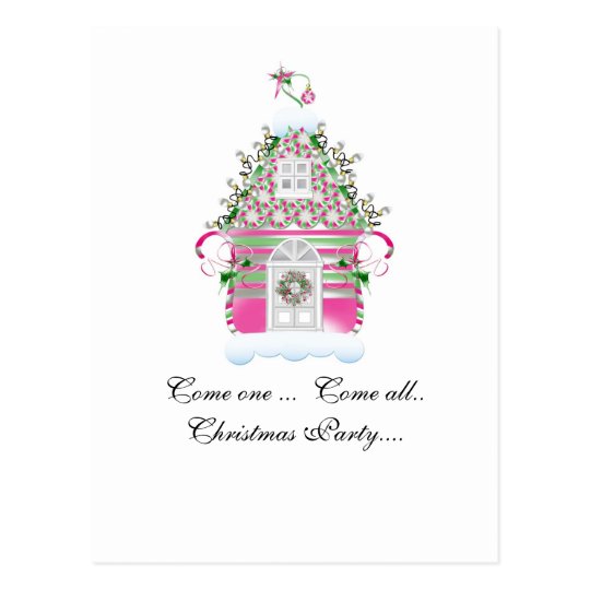 La casa del navidad de Whimiscal invita Postal