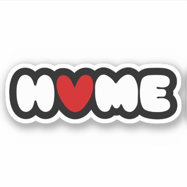 La Casa Es Donde El Corazón Es Pegatina (Anverso)