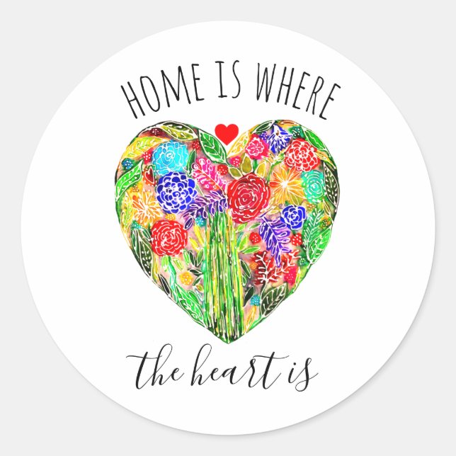 La Casa Es Donde El Corazón Es Pegatina (Anverso)