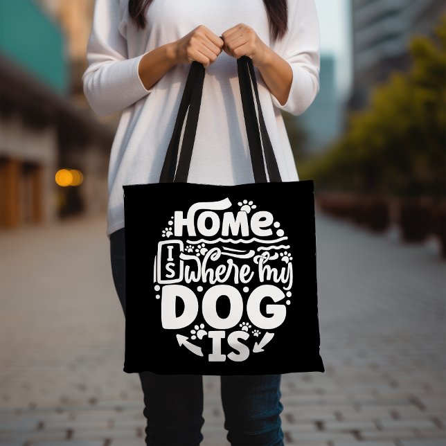 La casa es donde mi perro es la bolsa de la tote,  (Subido por el creador)