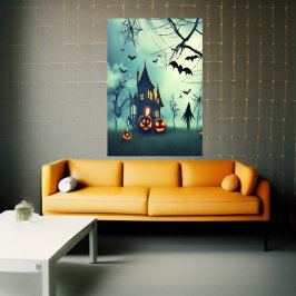 La casa espeluznante| Poster de arte de IA