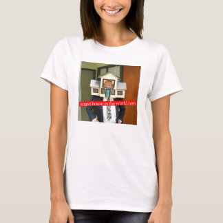 La casa más minúscula en la camisa de World.com