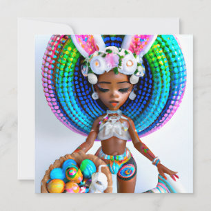 La caza de huevos en Pascua Chica negro Chicas Mel