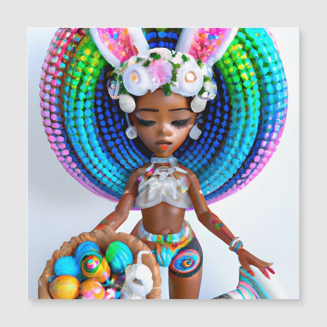 La caza de huevos en Pascua Chica negro Chicas Mel (Anverso)