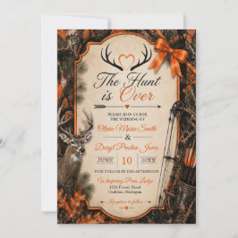 La Caza Ha Terminado Invitación de Boda de Camufla