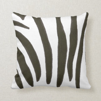 La cebra blanco y negro raya la almohada