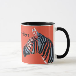 La cebra dirige la taza