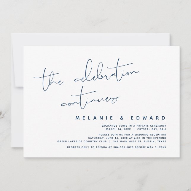 La Celebración Continúa, Invitación de Boda Fugaz (Anverso)