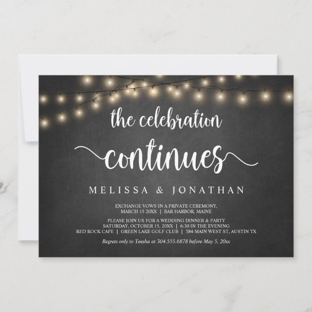 La celebración continúa, Invitación de fuga de la  (Anverso)
